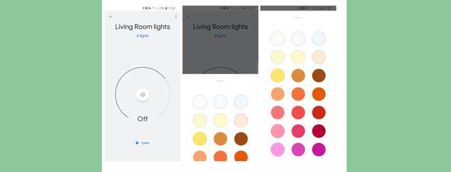 Changer la couleur des ampoules connectées avec l'application Home de Google