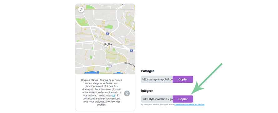 Comment intégrer une Snap Map sur un site internet