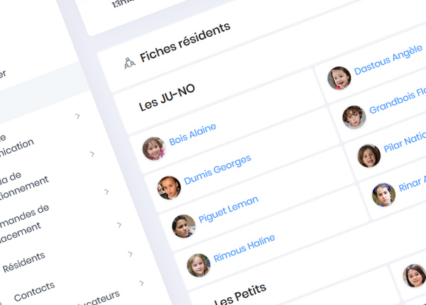 Liste des résidents